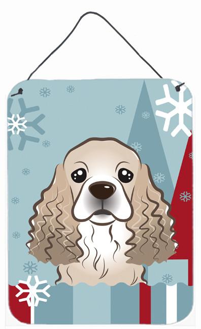 Winter Holiday Cocker Spaniel Wall or Door Hanging Prints BB1712DS1216 by Caroline's Treasures