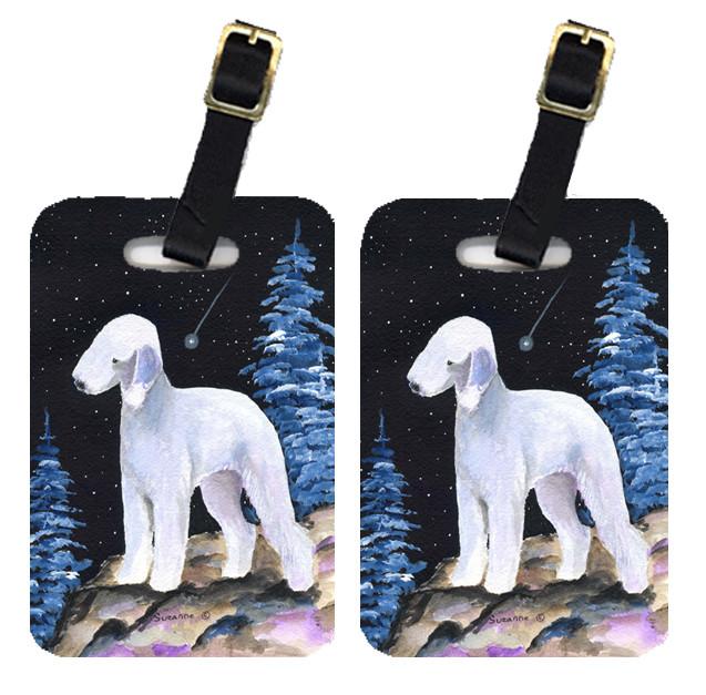Starry Night Bedlington Terrier Luggage Tags Pair of 2 by Caroline's Treasures