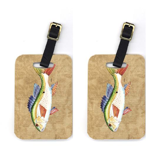 Pair of Rainbow Trout Luggage Tags by Caroline's Treasures