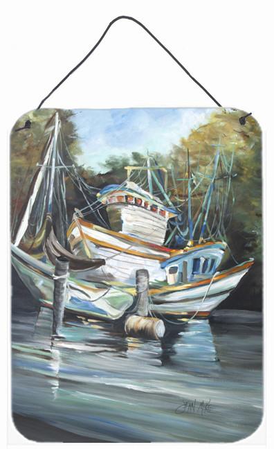 Shrimpers Cove and Shrimp Boats Wall or Door Hanging Prints JMK1152DS1216 by Caroline's Treasures