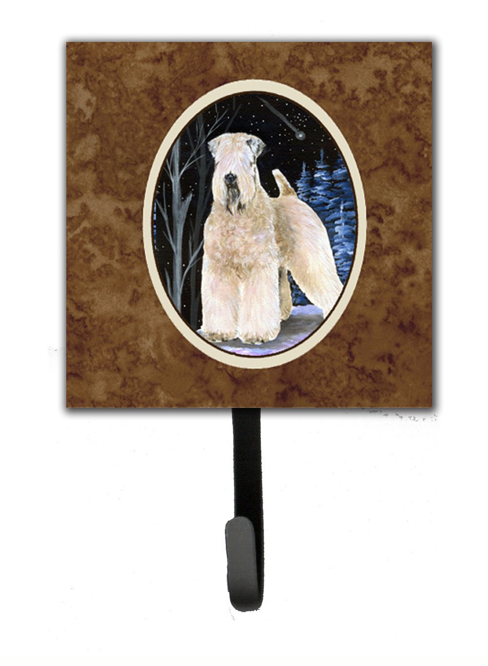 Starry Night Wheaten Terrier Soft Coated Leash Holder or Key Hook by Caroline's Treasures
