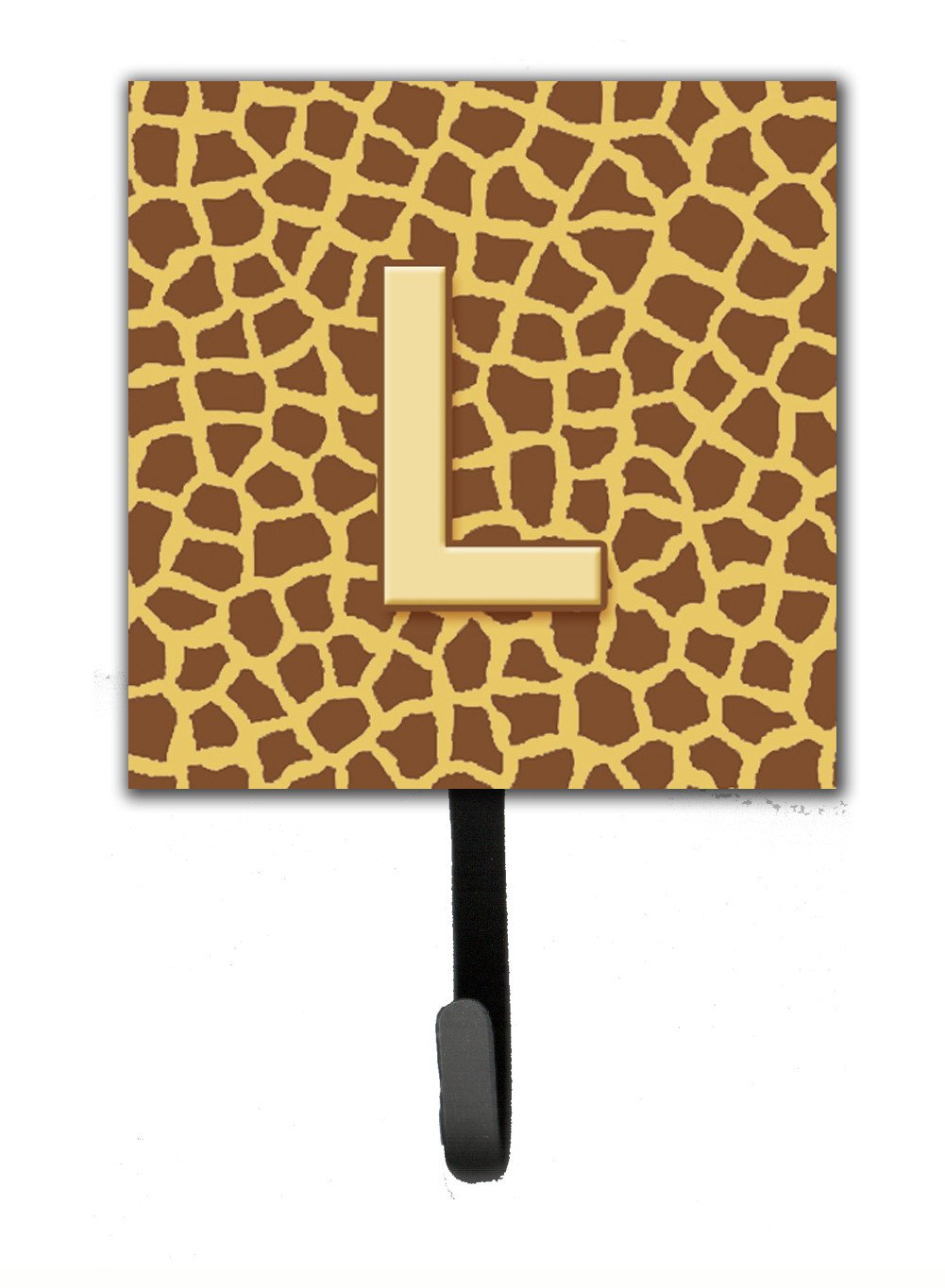 Letter L Initial Monogram - Giraffe Leash Holder or Key Hook by Caroline's Treasures