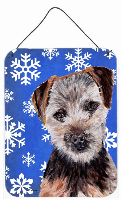Norfolk Terrier Puppy Winter Snowflakes Wall or Door Hanging Prints SC9783DS1216 by Caroline's Treasures