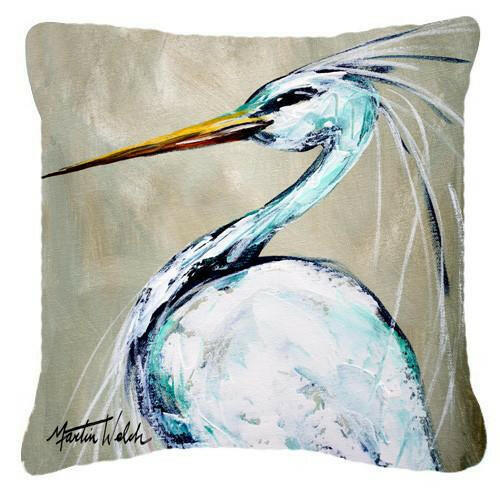Blue Heron Smitty's Brother Canvas Fabric Decorative Pillow MW1132PW1414 by Caroline's Treasures