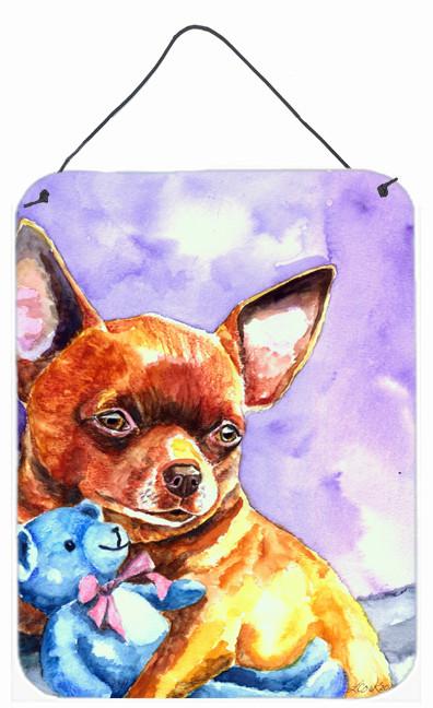 Chihuahua with Teddy Bear Wall or Door Hanging Prints 7340DS1216 by Caroline's Treasures