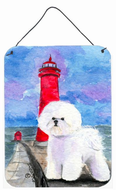 Lighthouse with Bichon Frise Aluminium Metal Wall or Door Hanging Prints by Caroline's Treasures