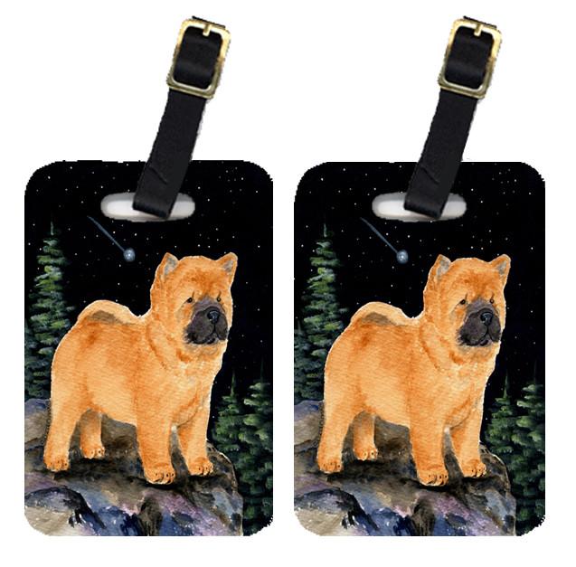 Starry Night Chow Chow Luggage Tags Pair of 2 by Caroline's Treasures