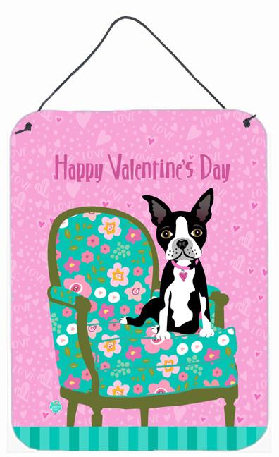Happy Valentine's Day Boston Terrier Wall or Door Hanging Prints VHA3001DS1216 by Caroline's Treasures