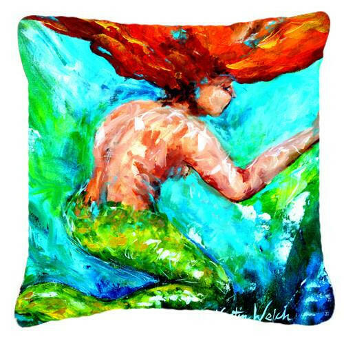Mermaids Heaven Canvas Fabric Decorative Pillow MW1200PW1414 by Caroline's Treasures