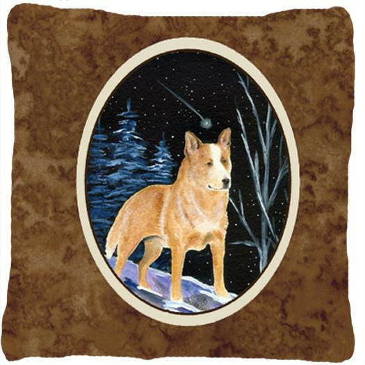 Starry Night Australian Cattle Dog Decorative   Canvas Fabric Pillow by Caroline's Treasures