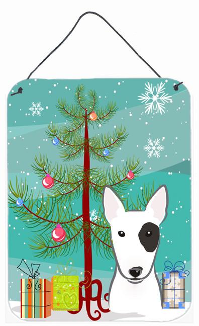 Christmas Tree and Bull Terrier Wall or Door Hanging Prints BB1581DS1216 by Caroline's Treasures