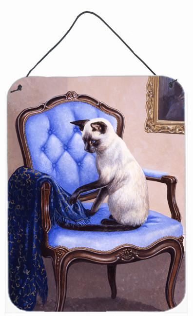 On The Chair Siamese cat Wall or Door Hanging Prints BDBA0273DS1216 by Caroline's Treasures