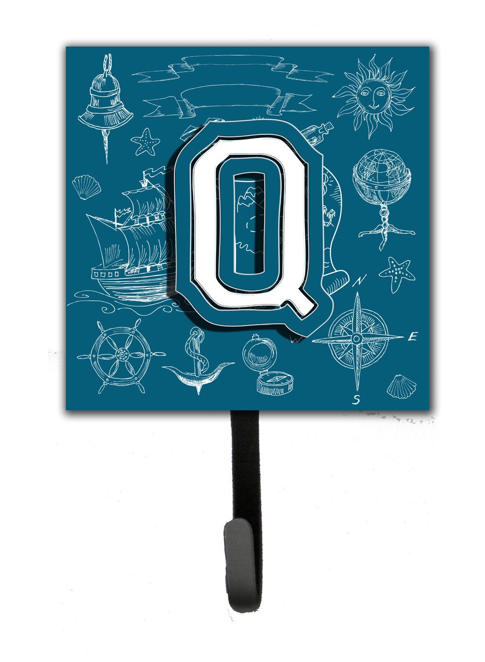 Letter Q Sea Doodles Initial Alphabet Leash or Key Holder CJ2014-QSH4 by Caroline's Treasures
