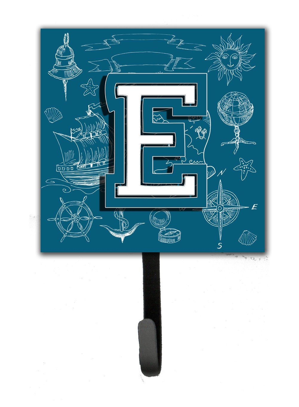 Letter E Sea Doodles Initial Alphabet Leash or Key Holder CJ2014-ESH4 by Caroline's Treasures