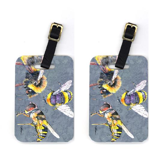 Pair of Bee Bees Times Three Luggage Tags by Caroline's Treasures