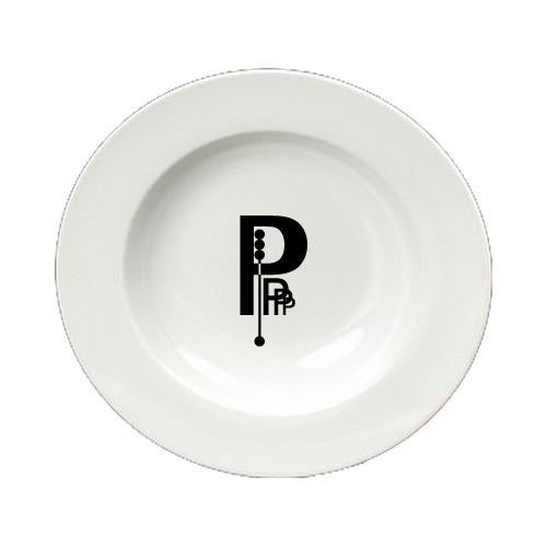 Letter P Initial Monogram Modern Round Ceramic White Soup Bowl CJ1056-P-SBW-825 by Caroline's Treasures