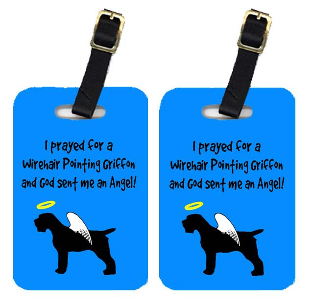Pair of 2 Wirehair Pointing Griffon Luggage Tags by Caroline's Treasures