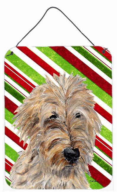 Golden Doodle 2 Candy Cane Christmas Wall or Door Hanging Prints SC9811DS1216 by Caroline's Treasures