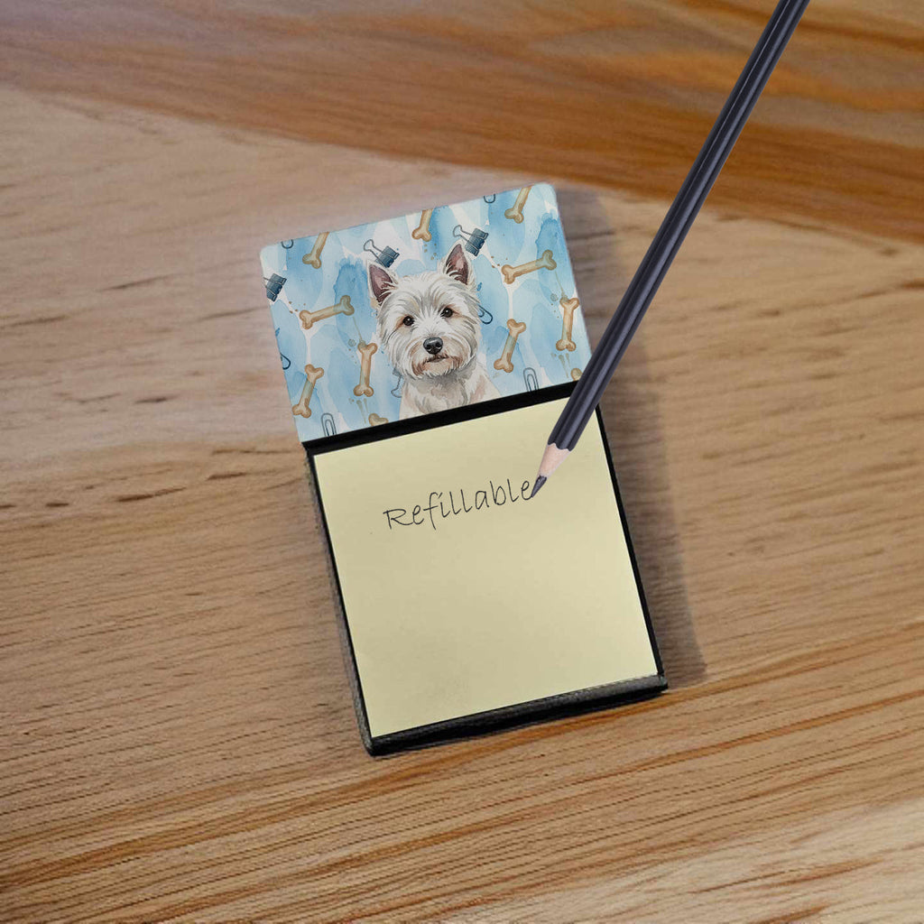 Best Coworker Sticky Note holder that is refillable and available in 400 breeds and colors