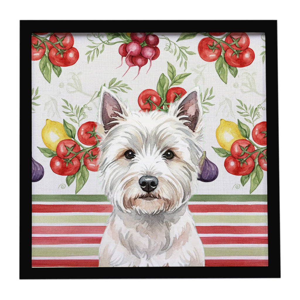 Fresh from the garden! Watercolor dogs with tomatoes, herbs, and veggies. Choose from 400 breeds in towels, pot holders & gifts made in the USA.