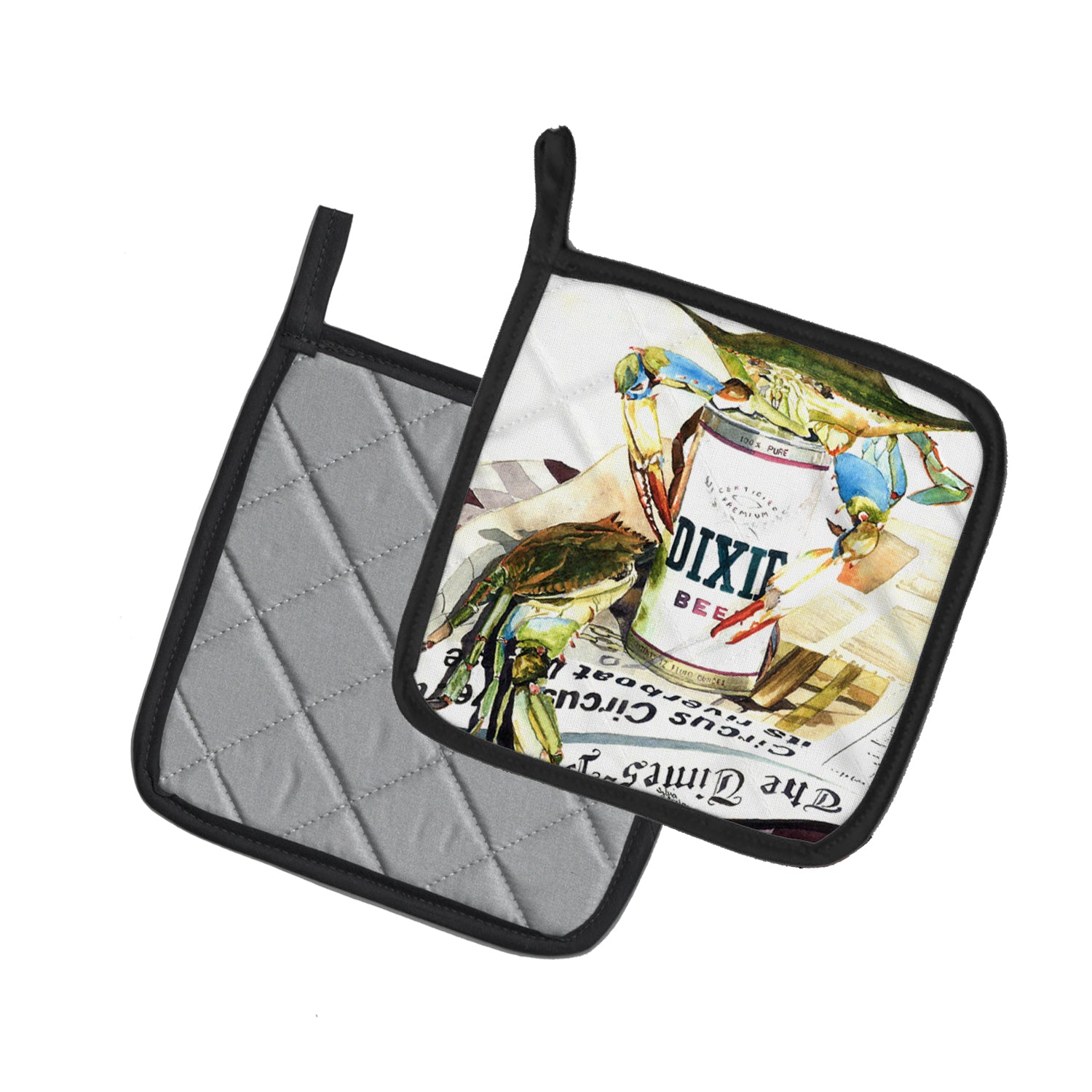 Caroline's Treasures Dixie Beer Pot Holders - Set of 2 Decorative Kitchen Helpers | Made in the USA 1015PTHD