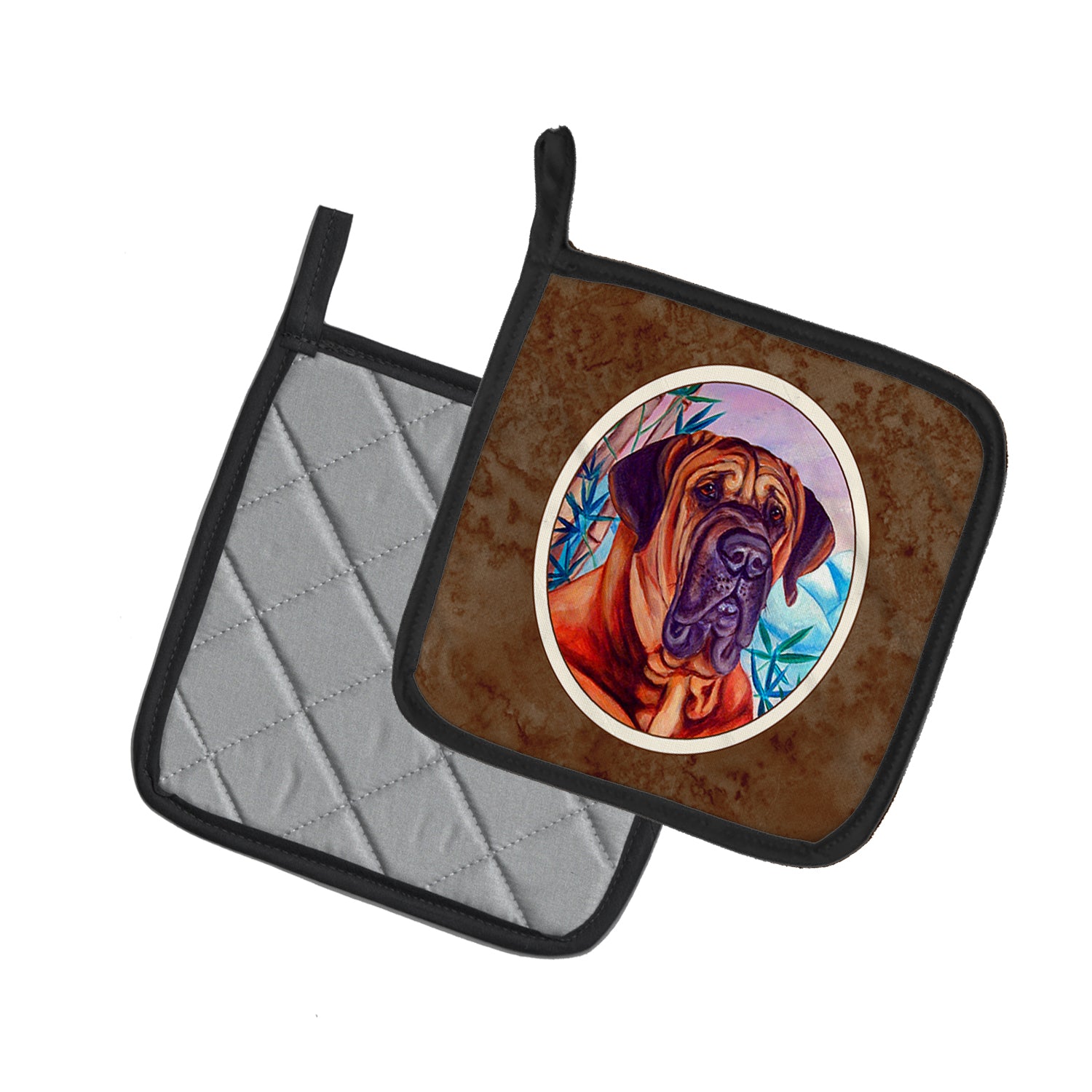 Caroline's Treasures Tosa Inu Pot Holders - Set of 2 Decorative Kitchen Helpers | Made in the USA 7116PTHD