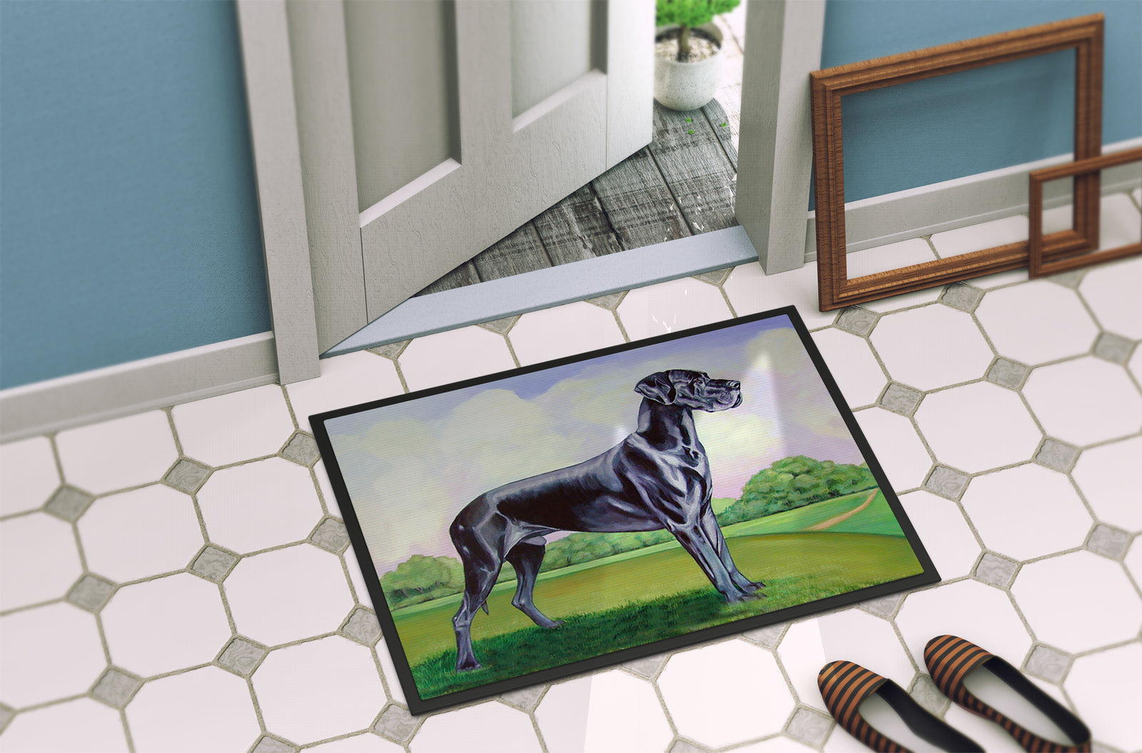 Caroline's Treasures Great Dane Indoor Outdoor Mat 18x27 Doormat