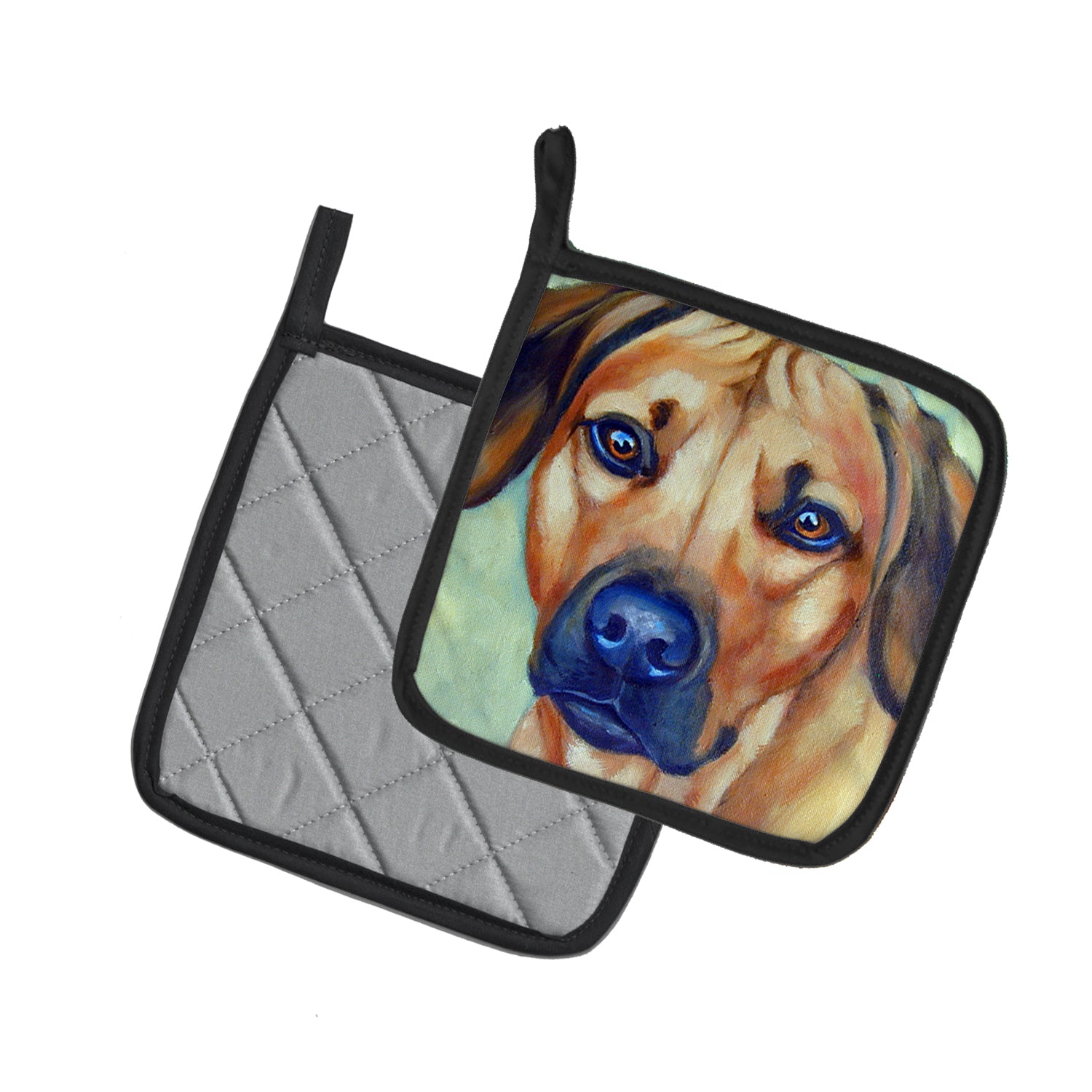 Caroline's Treasures Rhodesian Ridgeback Pot Holders - Set of 2 Decorative Kitchen Helpers | Made in the USA 7437PTHD
