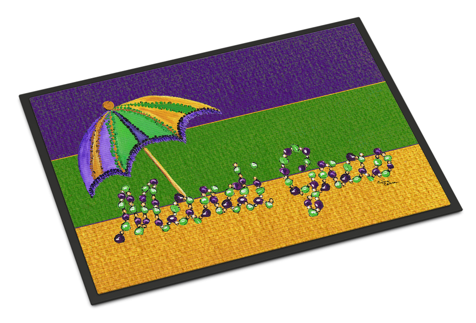 Caroline's Treasures Mardi Gras Doormat Doormat - Large 24x36 – Indoor/Outdoor Floor Mat