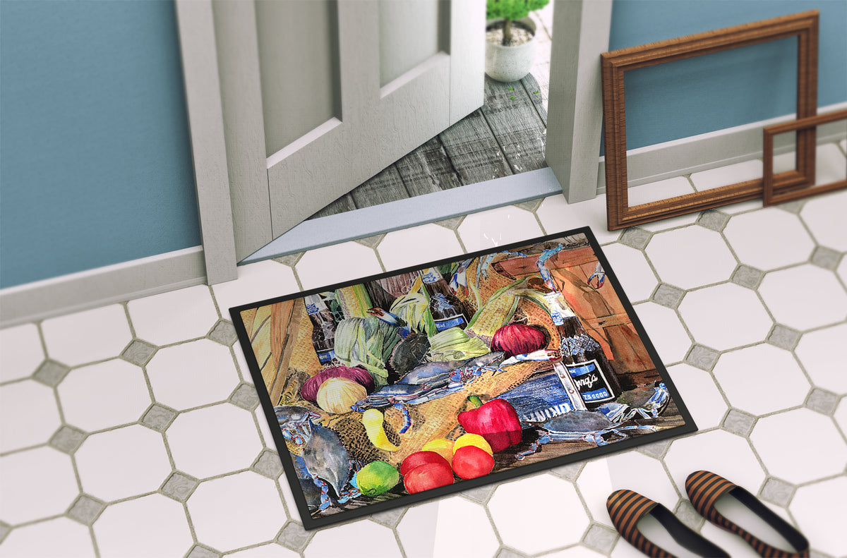 Caroline's Treasures Barq's and Crabs Doormat - 24x36 Decorative Floor Mat – Indoor/Outdoor Rug