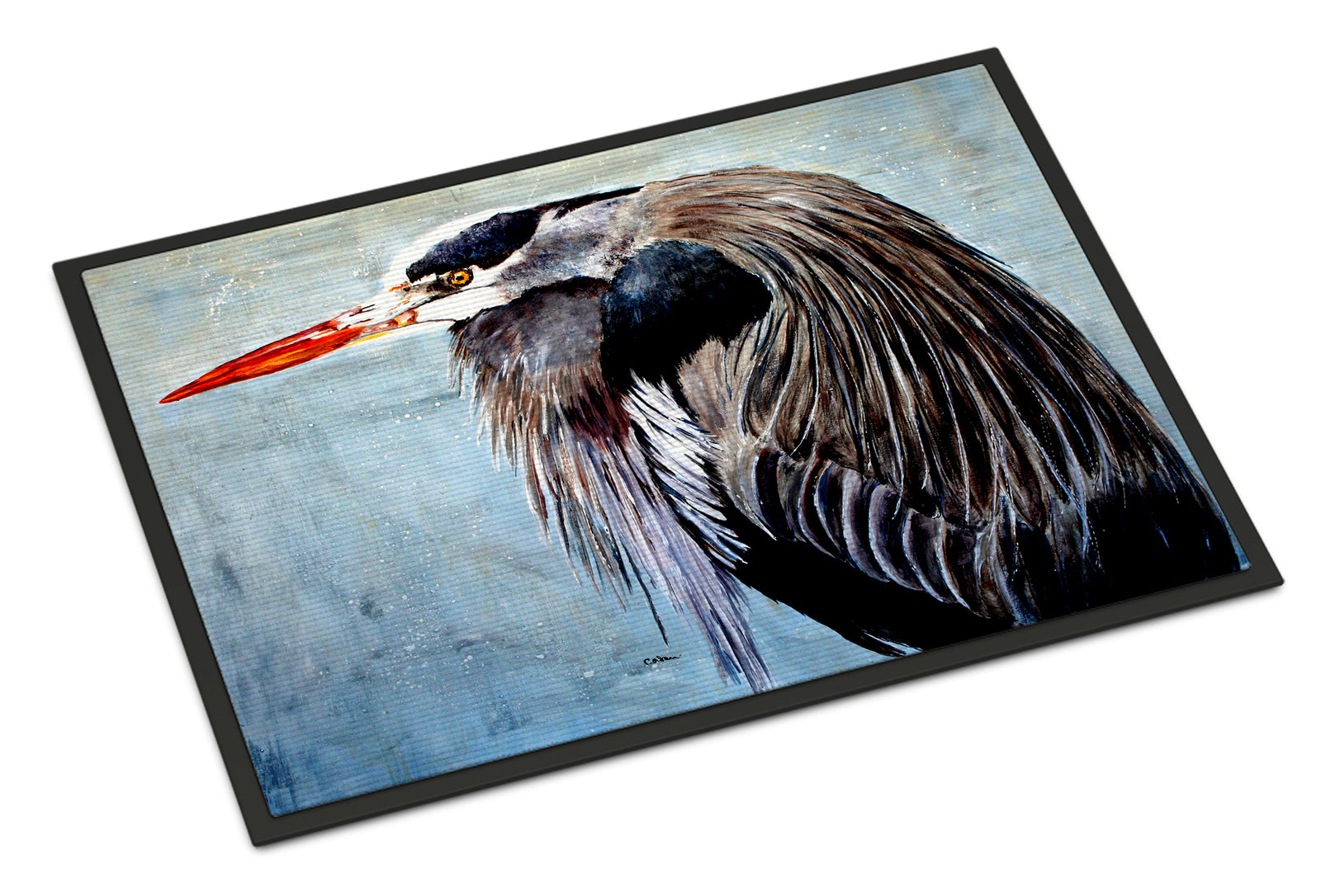 Caroline's Treasures Blue Heron ndoor or Outdoor Mat 24x36 Doormat - Large 24x36 – Indoor/Outdoor Floor Mats