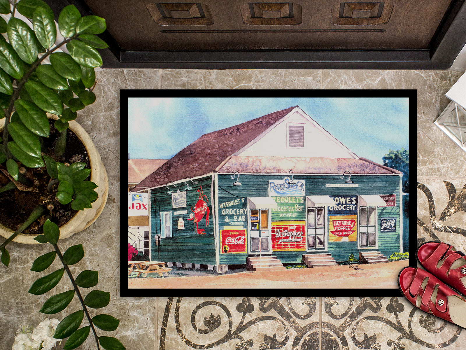 Caroline's Treasures Rivershack Doormat - 24x36 Decorative Floor Mat – Indoor/Outdoor Rug