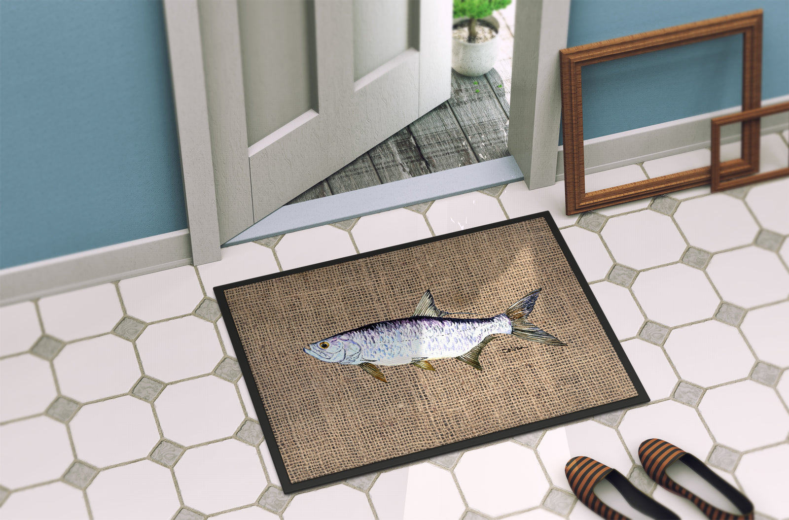 Caroline's Treasures Tarpon Doormat - 24x36 Decorative Floor Mat – Indoor/Outdoor Rug