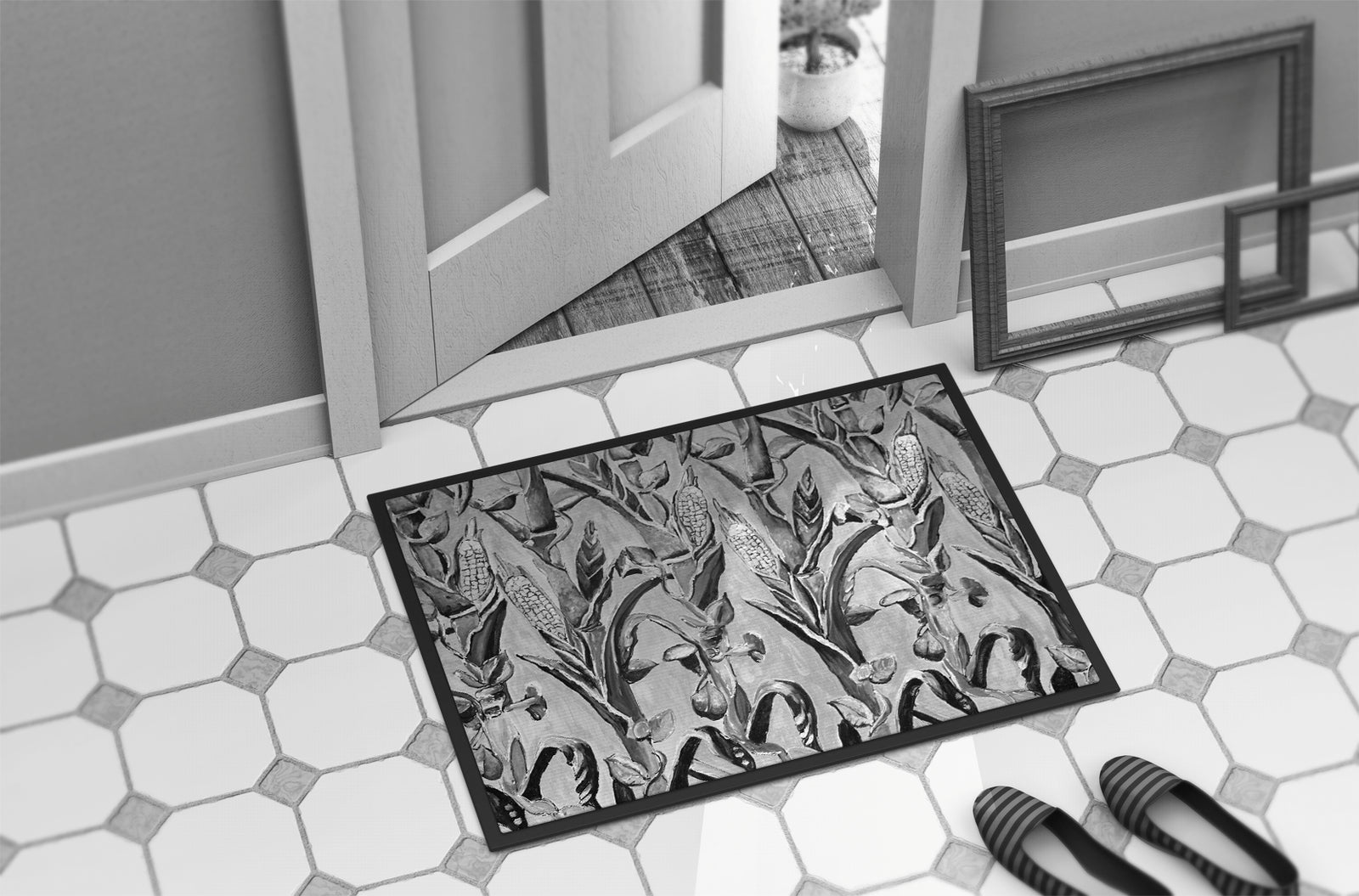 Caroline's Treasures Corn Ironwork Fence Doormat - 24x36 Decorative Floor Mat – Indoor/Outdoor Rug