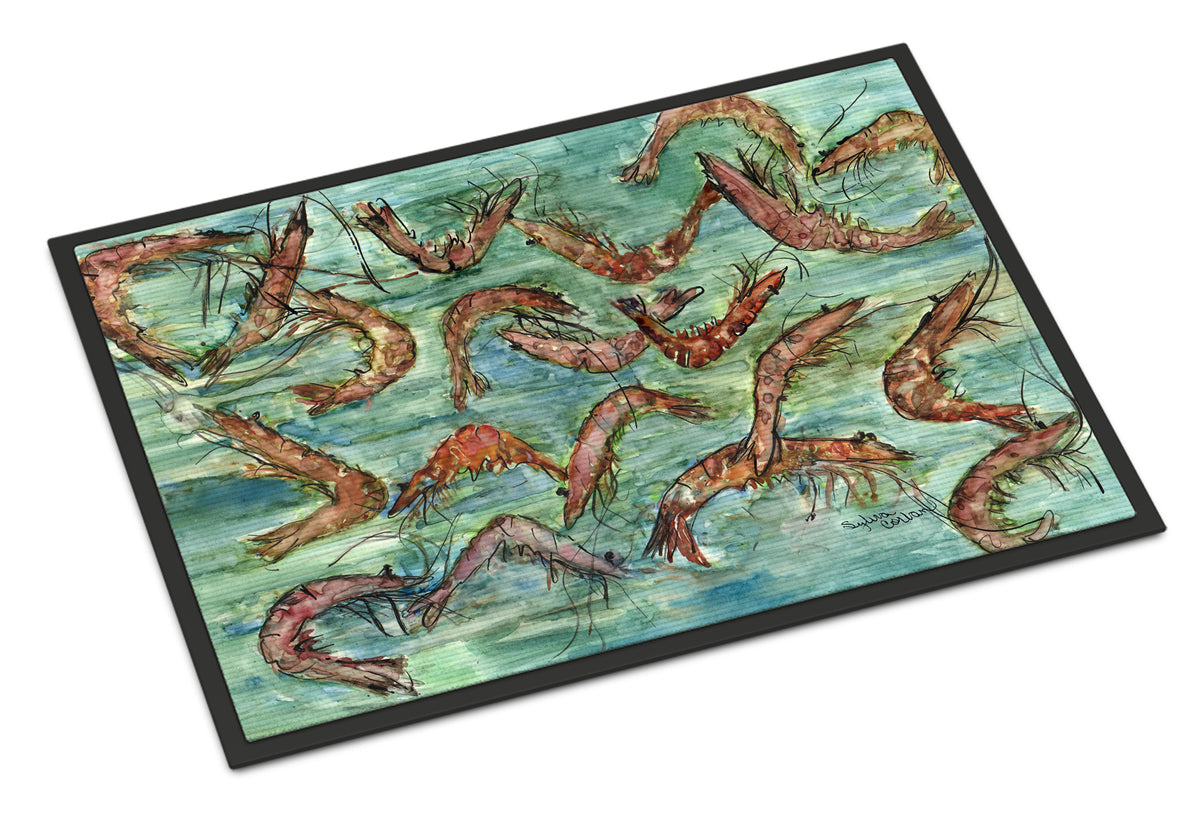 Caroline's Treasures Catch of Shrimp Doormat - 24x36 Decorative Floor Mat – Indoor/Outdoor Rug