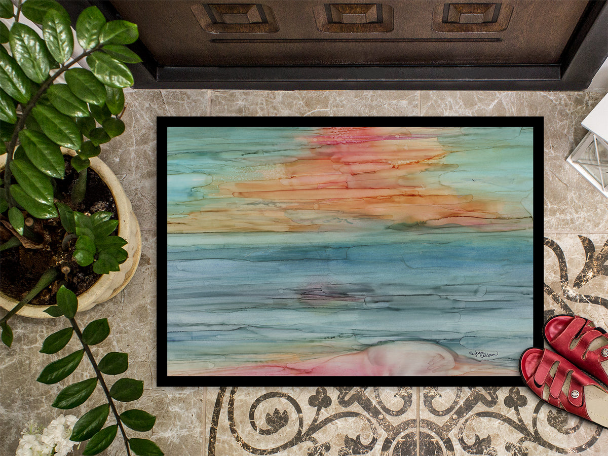 Caroline's Treasures Abstract Rainbow Doormat - 24x36 Decorative Floor Mat – Indoor/Outdoor Rug