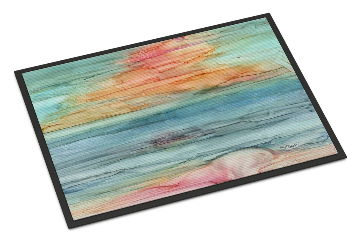 Caroline's Treasures Abstract Rainbow Doormat - 24x36 Decorative Floor Mat – Indoor/Outdoor Rug