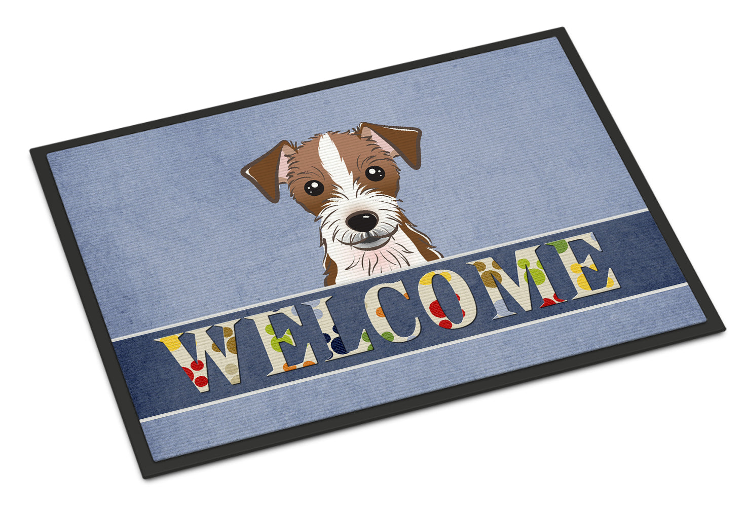 Caroline's Treasures Jack Russell Terrier Welcome Doormat - 24x36 Decorative Floor Mat – Indoor/Outdoor Rug with Artistic Flair BB1388JMAT