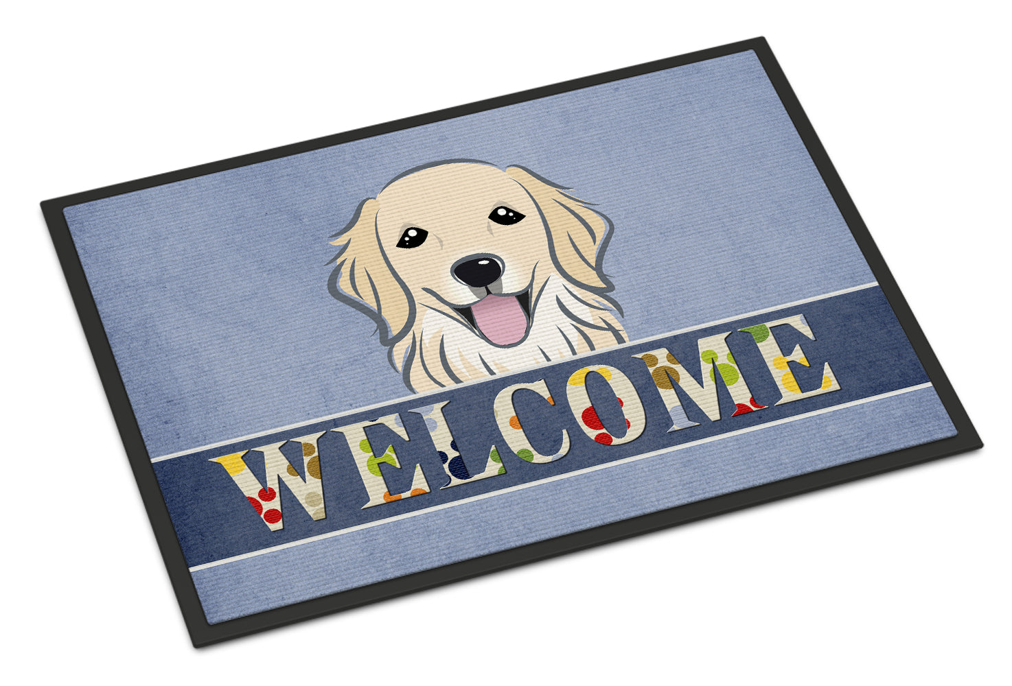 Caroline's Treasures Golden Retriever Welcome Doormat - 24x36 Decorative Floor Mat – Indoor/Outdoor Rug with Artistic Flair BB1391JMAT