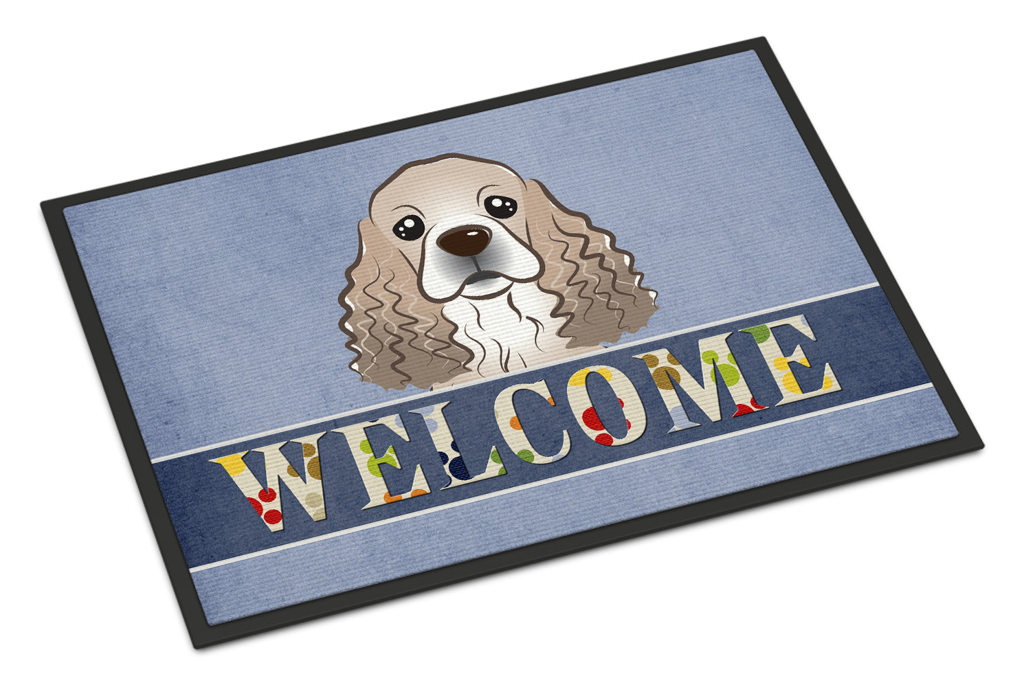 Caroline's Treasures Cocker Spaniel Welcome Doormat - 24x36 Decorative Floor Mat – Indoor/Outdoor Rug with Artistic Flair BB1402JMAT