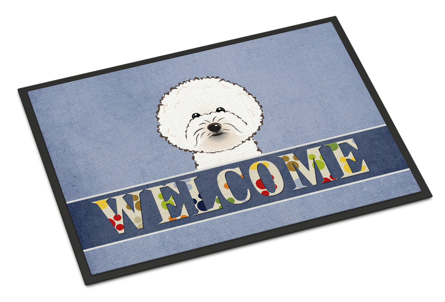Caroline's Treasures Bichon Frise Welcome Doormat - 24x36 Decorative Floor Mat – Indoor/Outdoor Rug with Artistic Flair BB1403JMAT