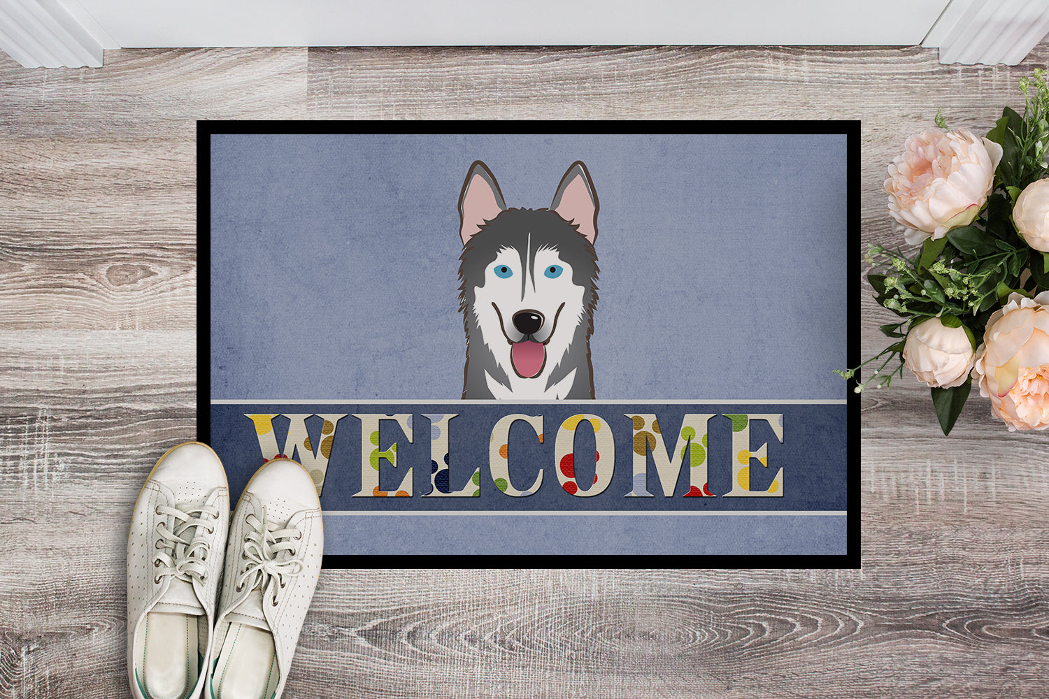 Caroline's Treasures Alaskan Malamute Welcome Doormat - 24x36 Decorative Floor Mat – Indoor/Outdoor Rug with Artistic Flair BB1404JMAT