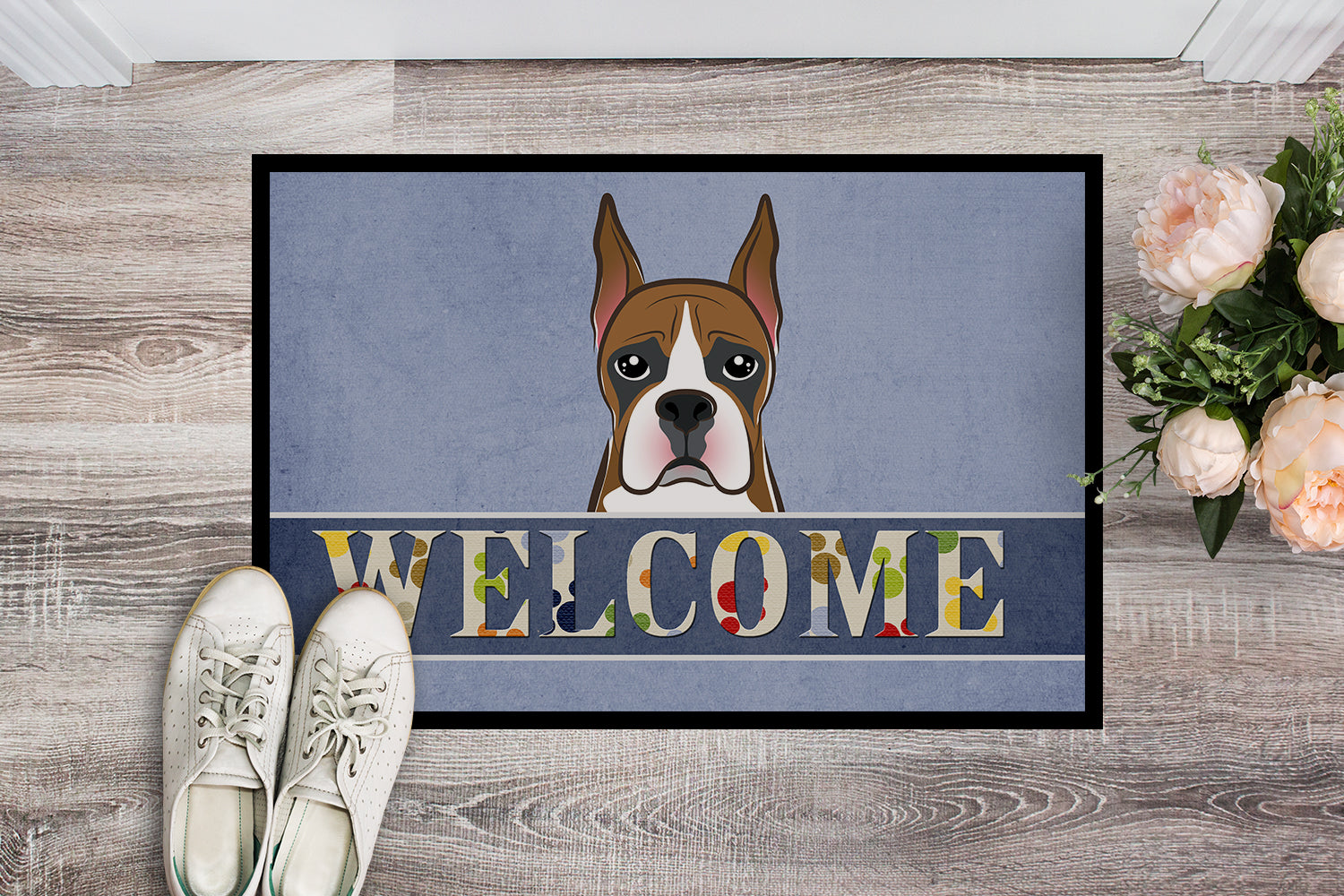 Caroline's Treasures Boxer Welcome Doormat - 24x36 Decorative Floor Mat – Indoor/Outdoor Rug with Artistic Flair BB1409JMAT