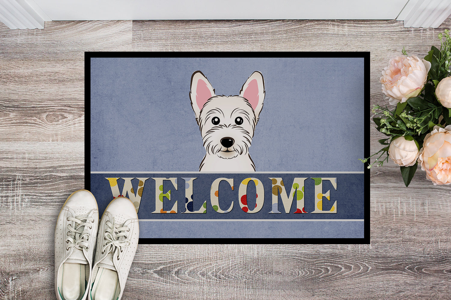 Caroline's Treasures Westie Welcome Doormat - 24x36 Decorative Floor Mat – Indoor/Outdoor Rug with Artistic Flair BB1412JMAT