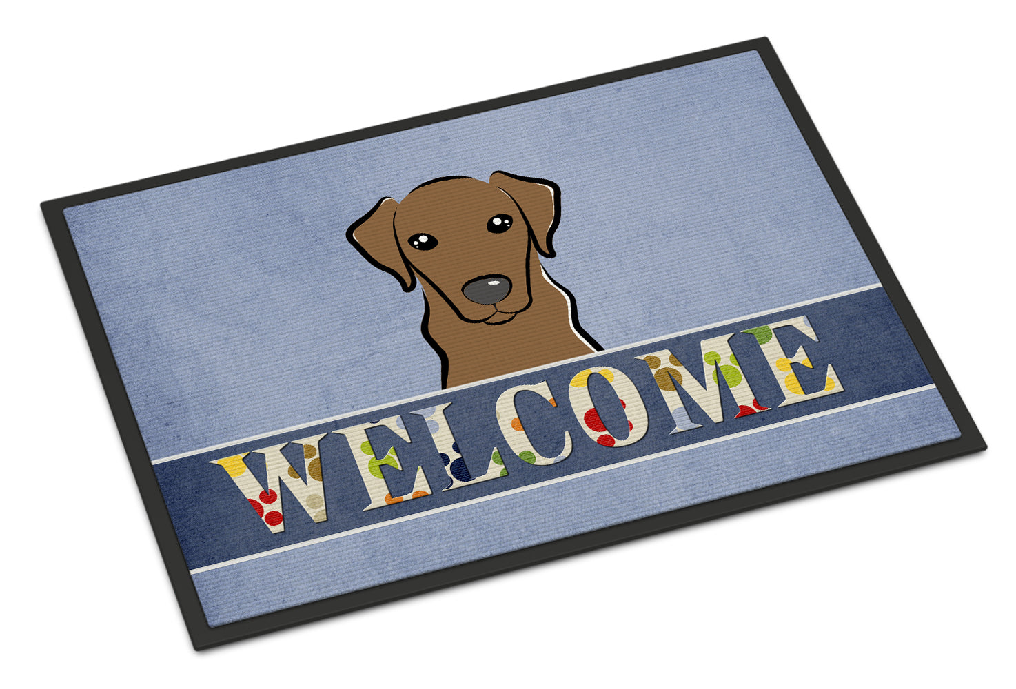 Caroline's Treasures Chocolate Labrador Welcome Doormat - 24x36 Decorative Floor Mat – Indoor/Outdoor Rug with Artistic Flair BB1420JMAT