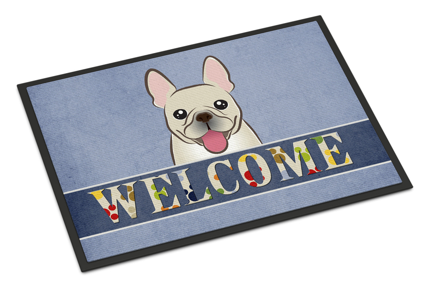 Caroline's Treasures French Bulldog Welcome Doormat - 24x36 Decorative Floor Mat – Indoor/Outdoor Rug with Artistic Flair BB1424JMAT