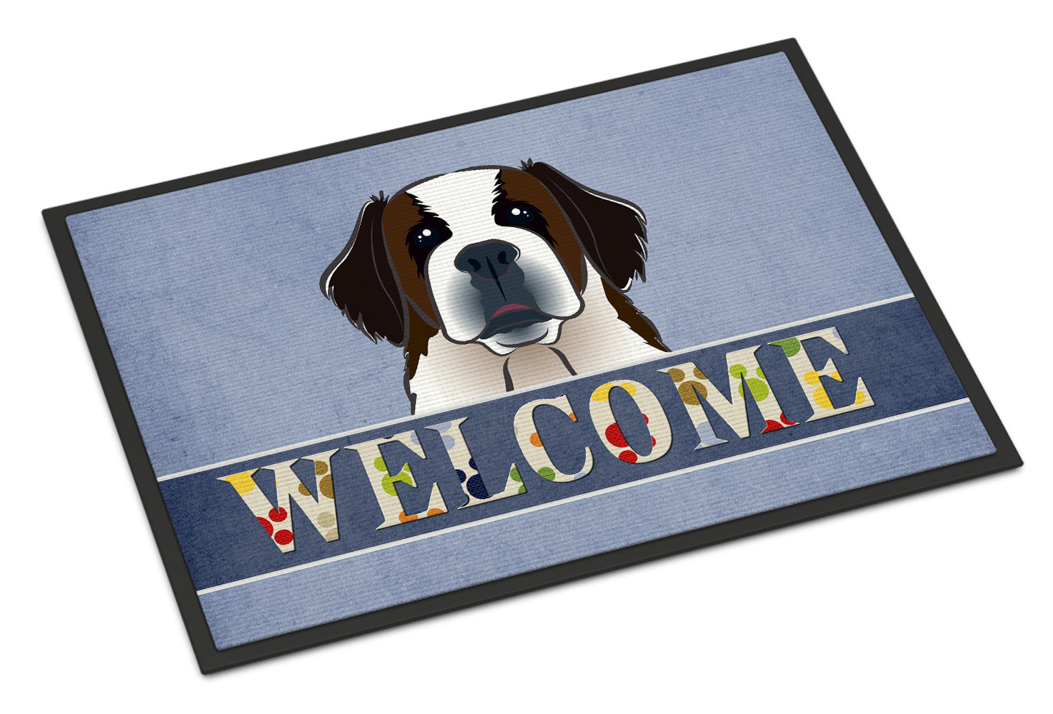 Caroline's Treasures Saint Bernard Welcome Doormat - 24x36 Decorative Floor Mat – Indoor/Outdoor Rug with Artistic Flair BB1432JMAT
