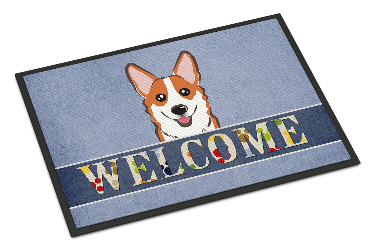 Caroline's Treasures Red Corgi Welcome Doormat - 24x36 Decorative Floor Mat – Indoor/Outdoor Rug with Artistic Flair BB1440JMAT
