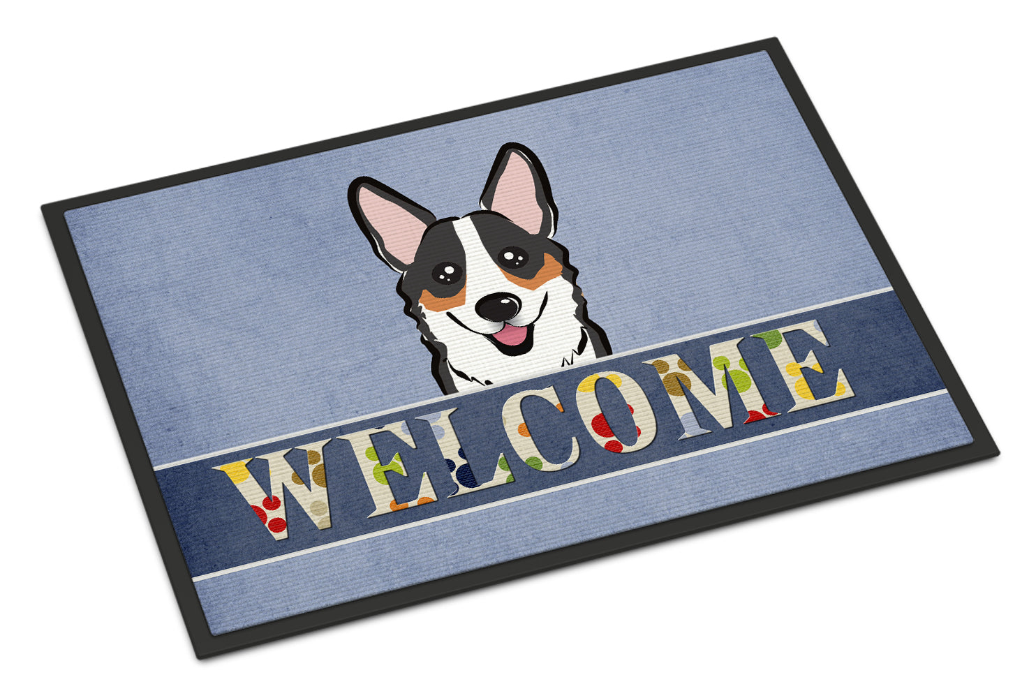 Caroline's Treasures Tricolor Corgi Welcome Doormat - 24x36 Decorative Floor Mat – Indoor/Outdoor Rug with Artistic Flair BB1441JMAT