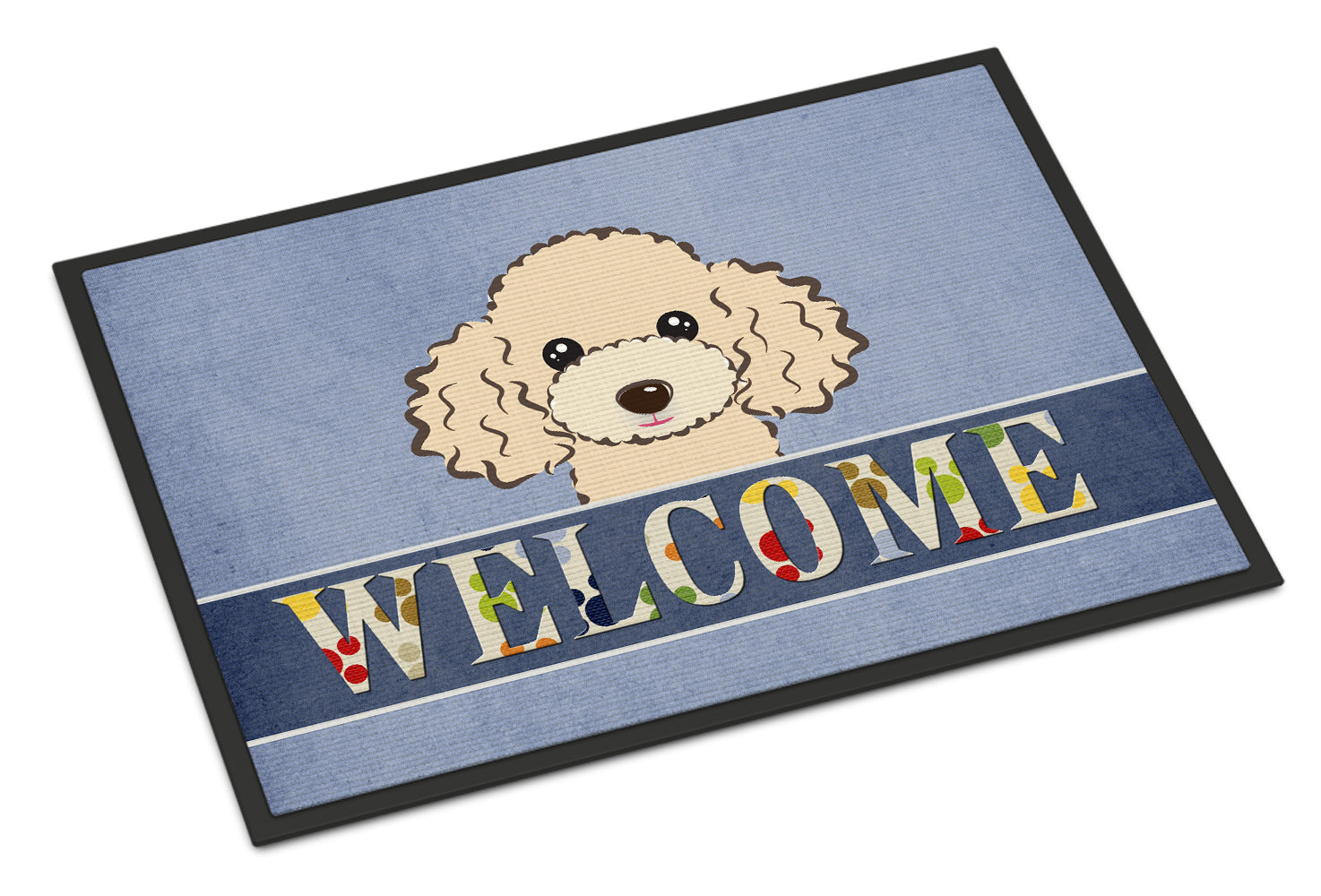 Caroline's Treasures Buff Poodle Welcome Doormat - 24x36 Decorative Floor Mat – Indoor/Outdoor Rug with Artistic Flair BB1444JMAT